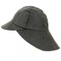 Brown Waxed Cotton Waterproof Cap - Torpedo