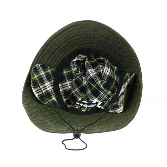 Olive Waxed Cotton Waterproof Bucket Hat - Traclet