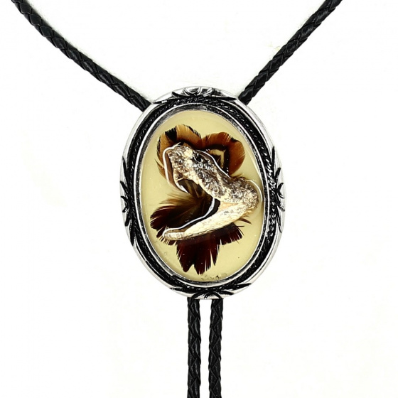 Snake Feathers Bolo Tie