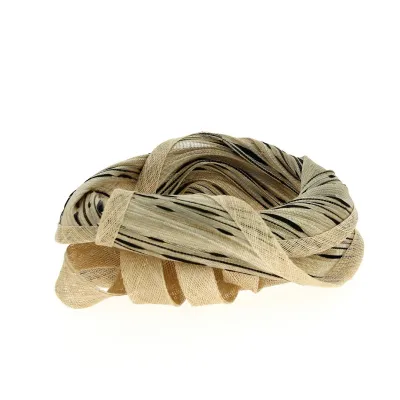 Bandeau de Cérémonie Zebra Beige - Traclet Reference : 13181 | Chapellerie Traclet