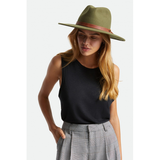 Olive Wool Felt Fedora Field Hat - Brixton
