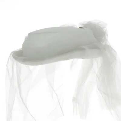 Chapeau Cérémonie Mace Voile Blanc - Traclet Reference : 13074 | Chapellerie Traclet