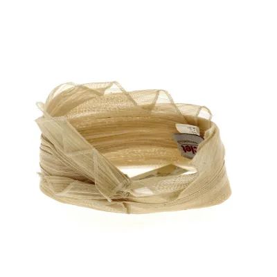 Beige Asymmetrical Ceremony Headband - Traclet Reference: 13217 | Traclet Hat Shop