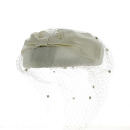 Somptuosa EDY Velvet White Ceremony Hat
