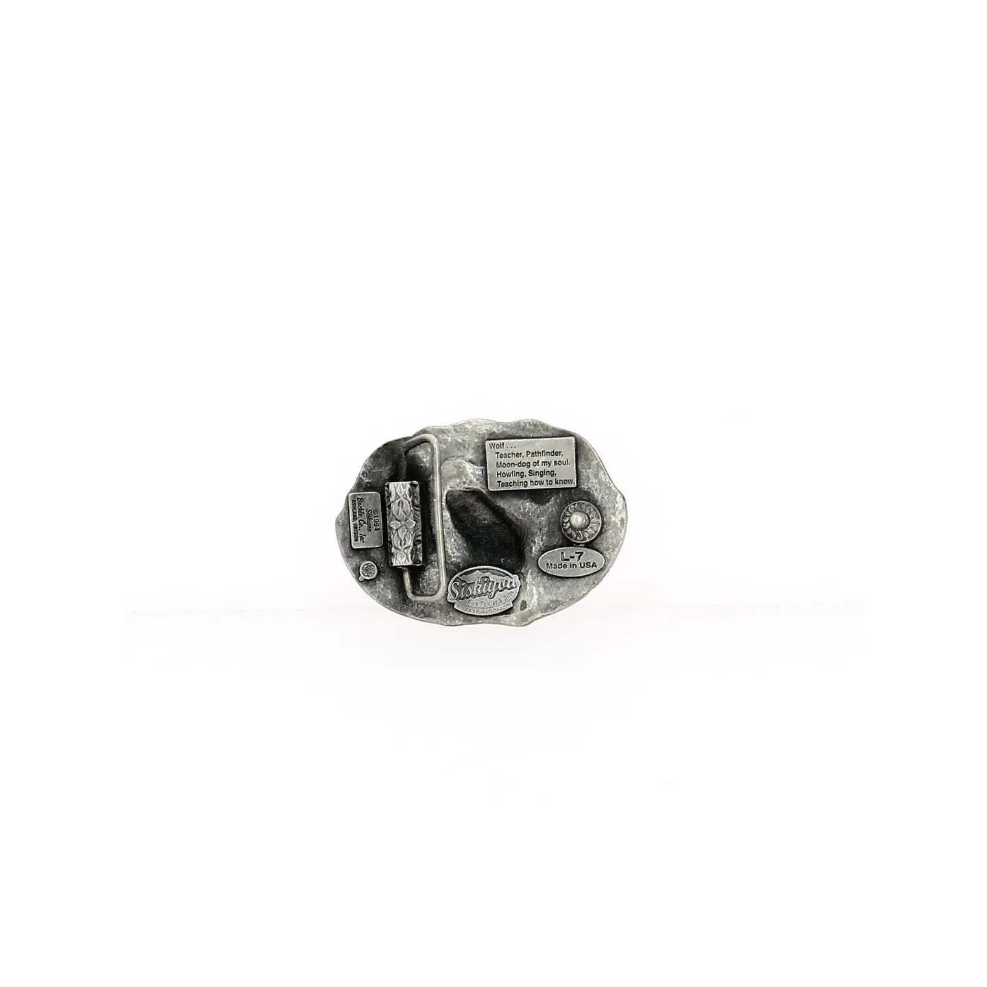 Boucle de Ceinture Loup Hurlant Noir Reference : 13224 | Chapellerie Traclet