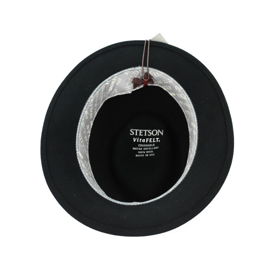 Stetson Lindsey Vitafelt Felt Traveller Hat - Black Stetson Lindsey Vitafelt Felt Traveller Hat - Black