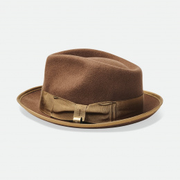 Brown Wool Felt Fedora Hat Champ - Brixton