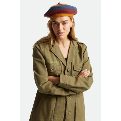 Béret Audrey Lion Multi Stripe Laine - Brixton Reference : 13256 | Chapellerie Traclet