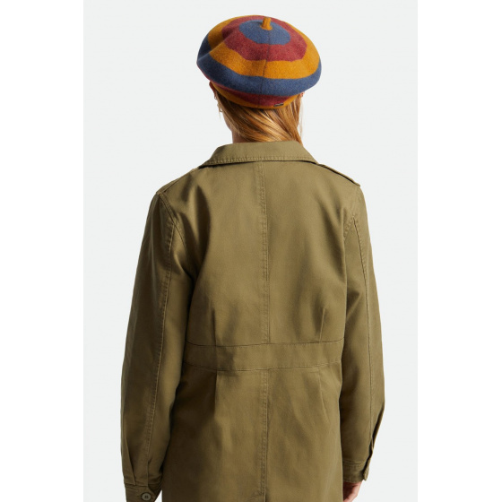 Audrey Lion Multi Stripe Wool Beret - Brixton