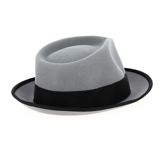 Brixton Gray Wool Felt Fedora Hat - Champ