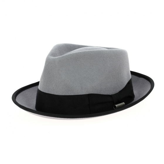 Brixton Gray Wool Felt Fedora Hat - Champ