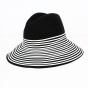 Fedora Spiral Hat Black Wool Felt - Fléchet