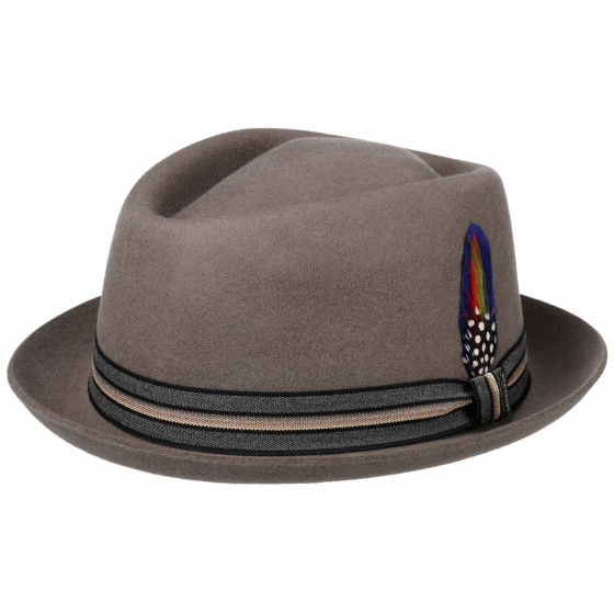 Porkpie Garland beige brown hat