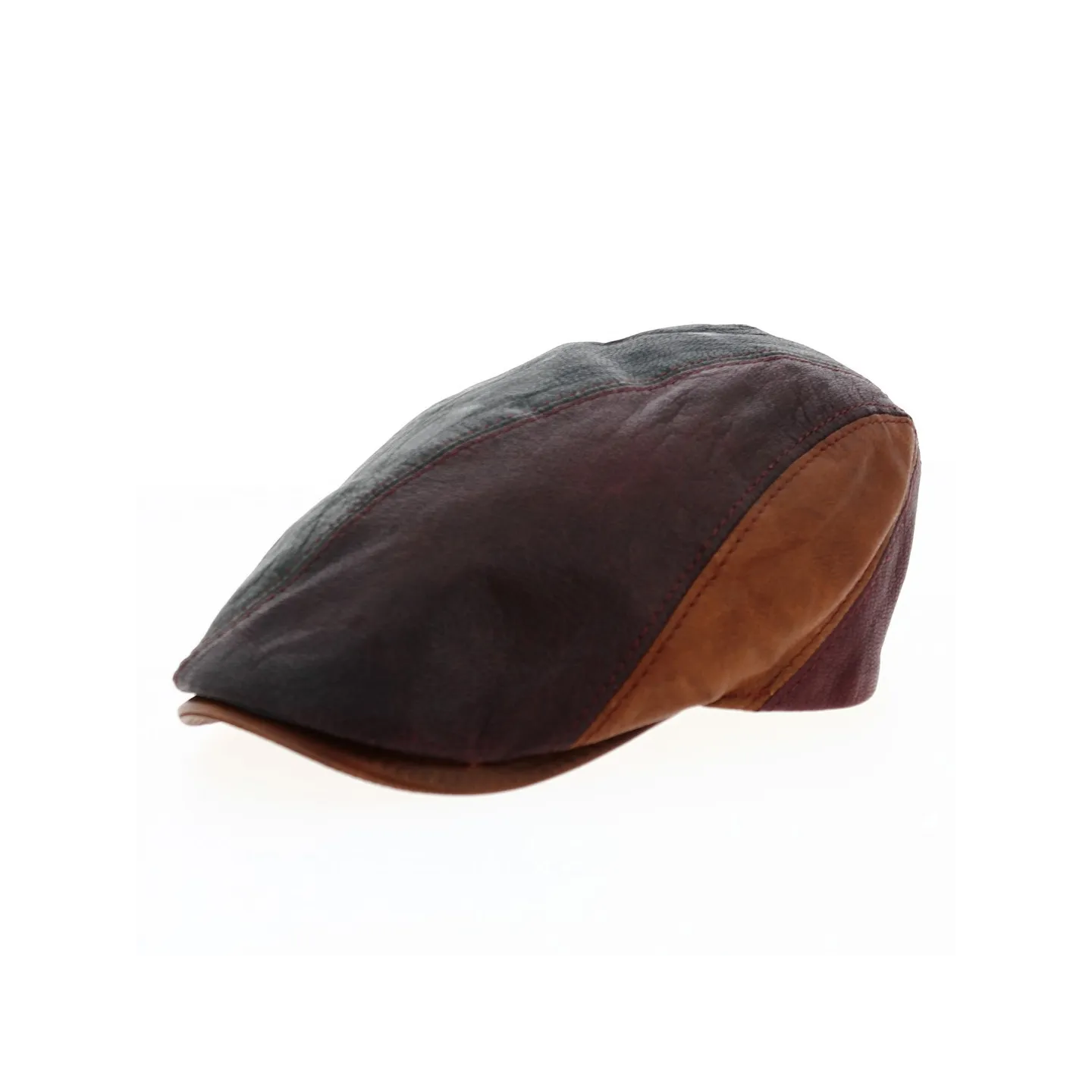 Casquette plate cuir multicolor