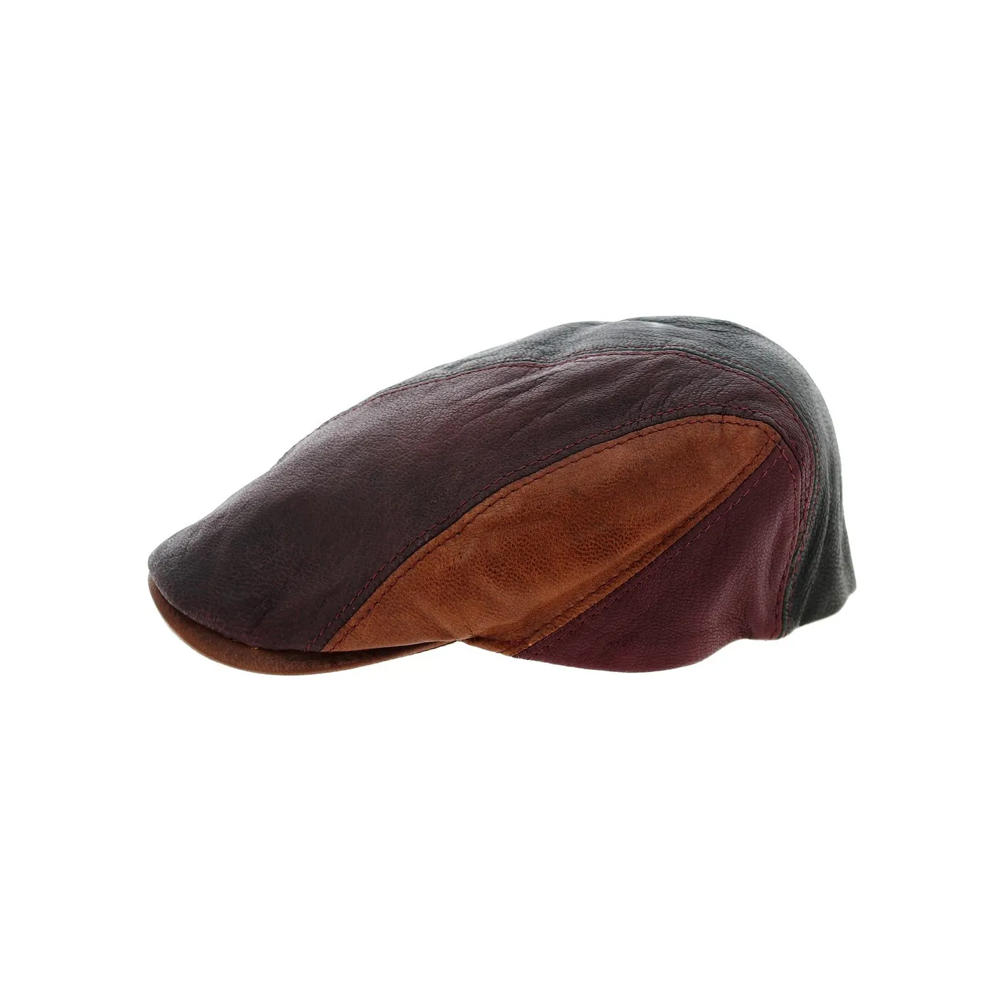 Casquette plate cuir multicolore - Traclet