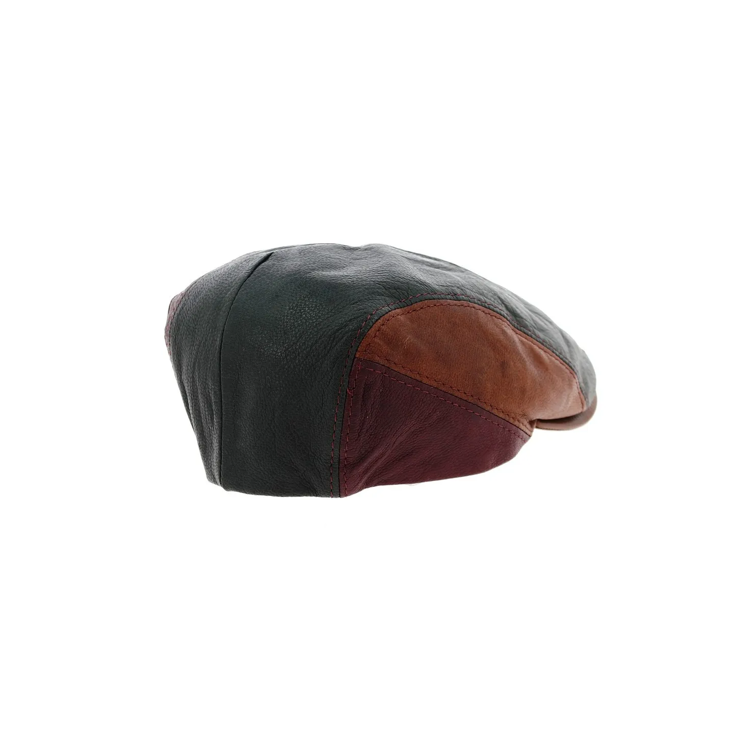 Casquette plate cuir multicolore - Traclet