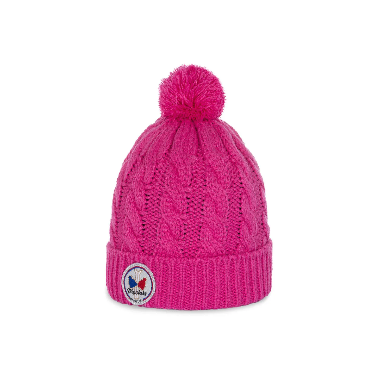 Bonnet Pompon Enfant Alpina Fushia - Pipolaki  - Chapellerie Traclet Reference : 7211 | Chapellerie Traclet