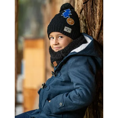 Tour de Cou Enfant Iloni noir - Pipolaki Chapellerie Traclet
