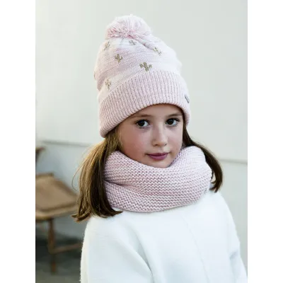 Tour de Cou Enfant Iloni rose - Pipolaki Chapellerie Traclet