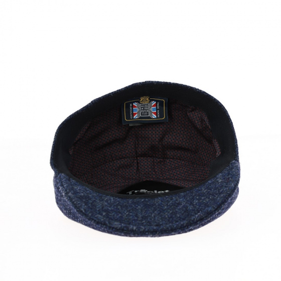 Casquette plate Fantaisie laine bleu Casquette plate Fantaisie laine bleu