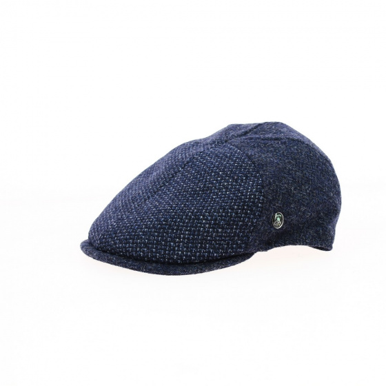 Casquette plate Fantaisie laine bleu Casquette plate Fantaisie laine bleu