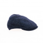 Flat cap Fancy wool blue