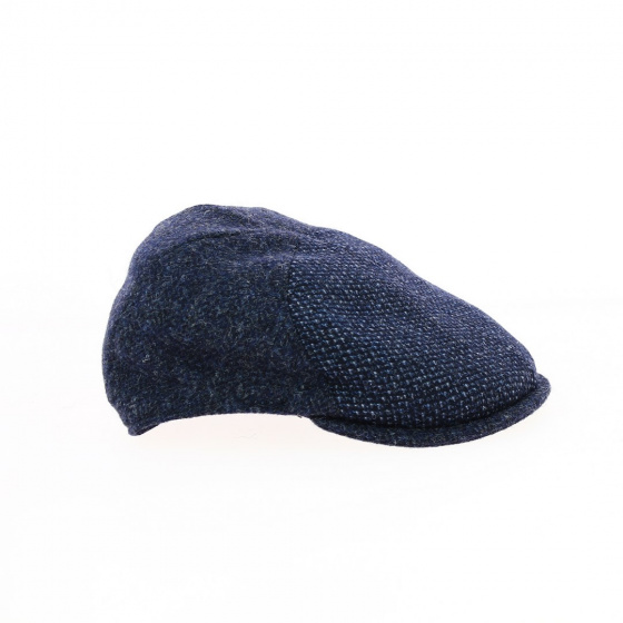 Casquette plate Fantaisie laine bleu Casquette plate Fantaisie laine bleu