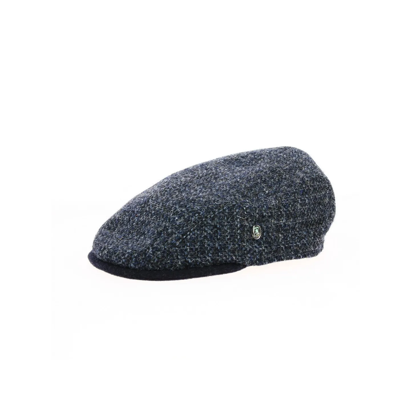 Relax wool flat cap blue