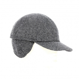 Casquette cache oreilles laine gris