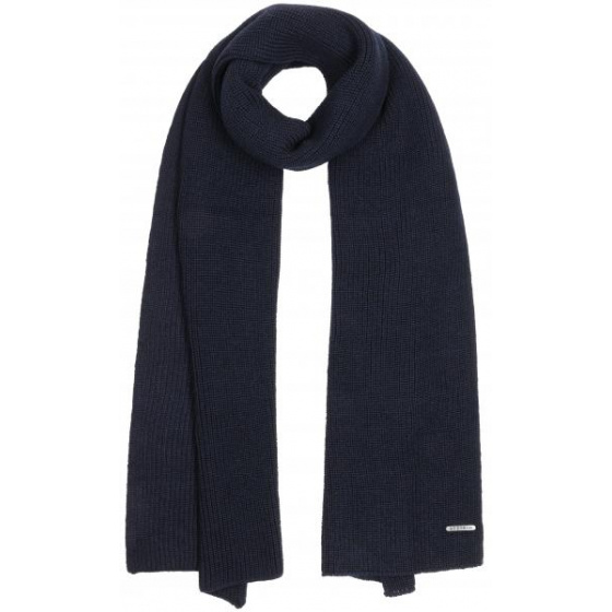 Navy Lansdale Merino Scarf - Stetson