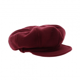 Casquette 8 côtes polyestère bordeaux