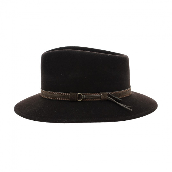 Chapeau fedora Luca dark brown Chapeau fedora Luca dark brown