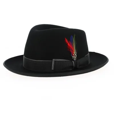 Fedora Woolfelt hat black - Stetson