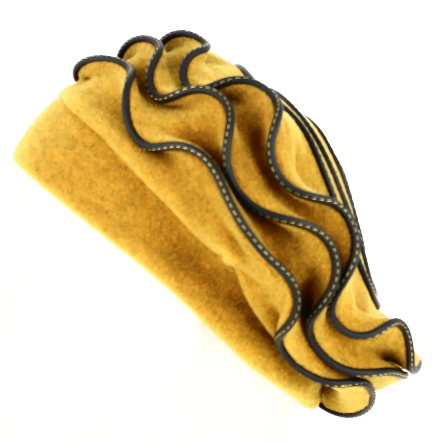 French Women's Mustard Yellow Jaipur Polar Fleece Beret - Traclet Reference: 13427 | Traclet Millinery