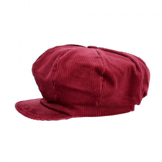 Casquette Gavroche velours bordeaux La Jota - Traclet