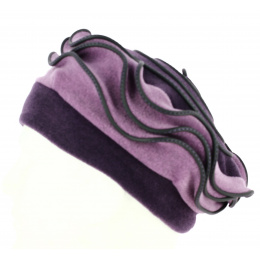 Women's Lilac Purple Polar Fleece Beret - Traclet