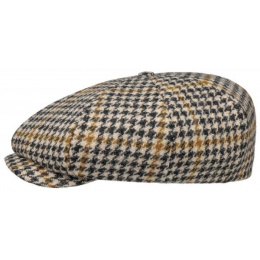 Beige Harris Tweed Hatteras Cap - Stetson