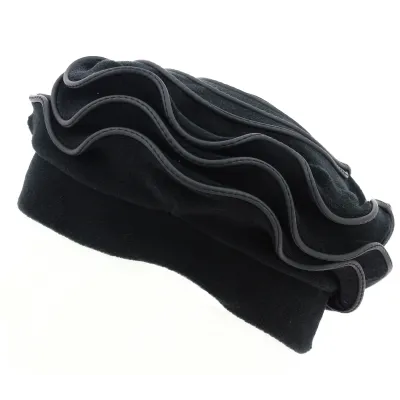 Women's Black Jaipur Polar Fleece Beret - Traclet Reference: 13452| Traclet Hat Shop
