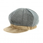 Cap Gavroche Océane blue & beige - Traclet