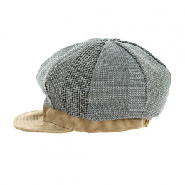 Cap Gavroche Océane blue & beige - Traclet