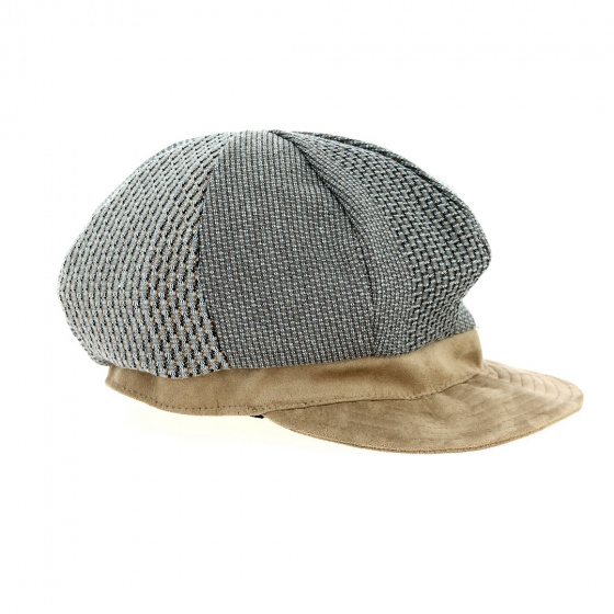 Casquette Gavroche Océane bleu & beige - Traclet Casquette Gavroche Océane bleu & beige - Traclet