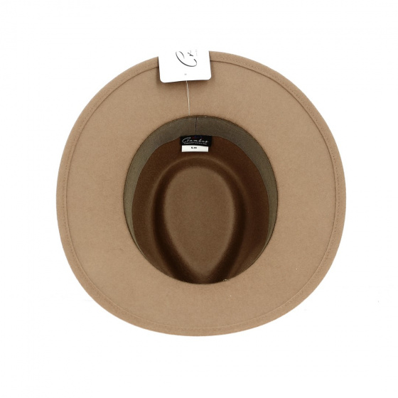 Chapeau Fedora Wald camel - Traclet Chapeau Fedora Wald camel - Traclet
