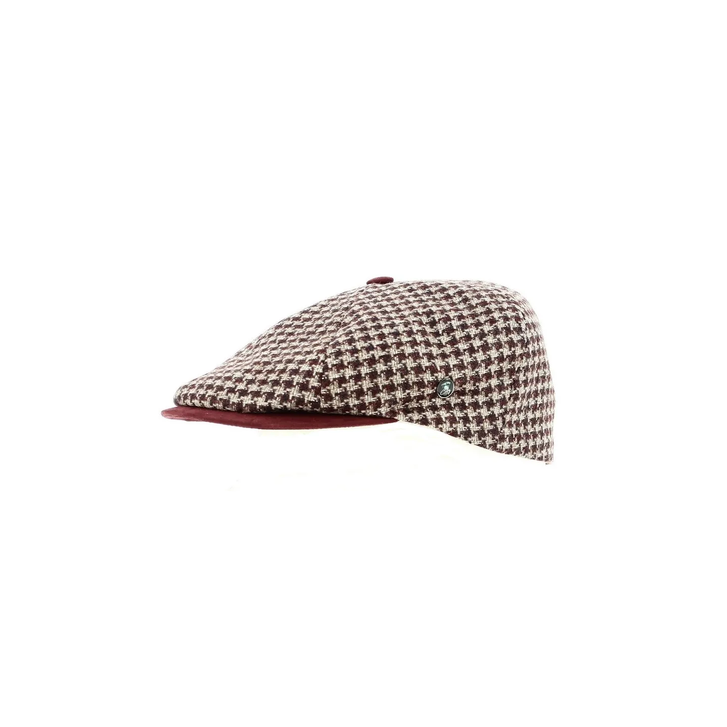 Burgundy Binche Flat Cap - City Sport, ref 13489