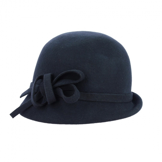 Melody Cloche Hat Navy Blue - Traclet