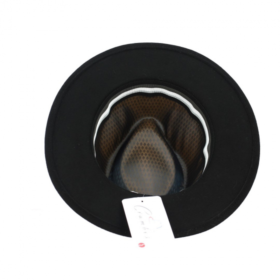 Chapeau Fedora Sonora feutre laine noir - Traclet Chapeau Fedora Sonora feutre laine noir - Traclet