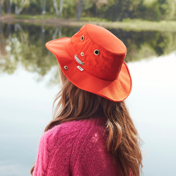 The orange Tilley T3 hat