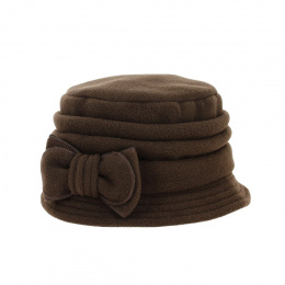 Anushka Brown Fleece Cloche Hat - Traclet