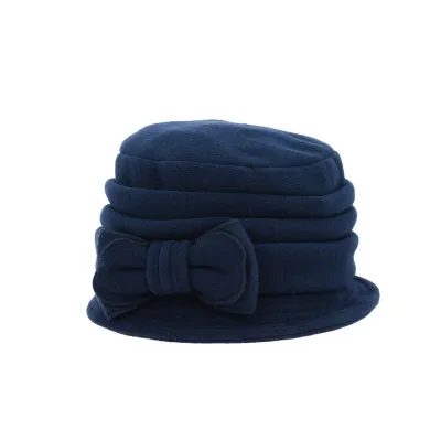 Chapeau Cloche Polaire Anushka bleu marine - Traclet