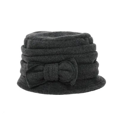 Chapeau Cloche Gris Polaire Anushka - Traclet