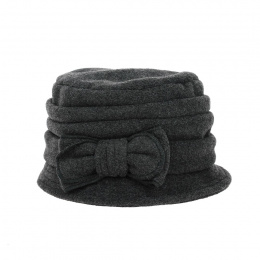 Anushka Grey Fleece Cloche Hat - Traclet
